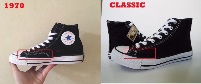 So sánh giày Converse Classic và Converse 1970