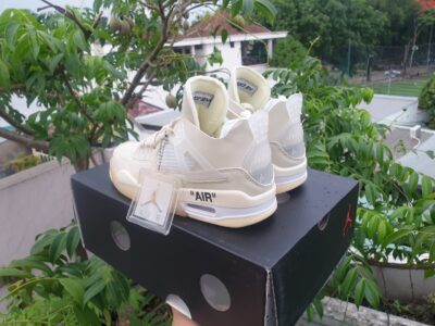 Nike Air Jordan 4 X Off White "Sail" Kem replica