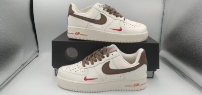 Sỉ giày Nike Air Force 1 White Brown Rep 1:1
