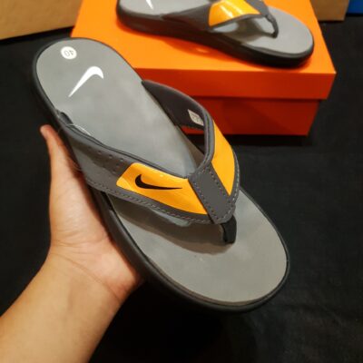 Sỉ dép kép Nike xám cam hàng replica
