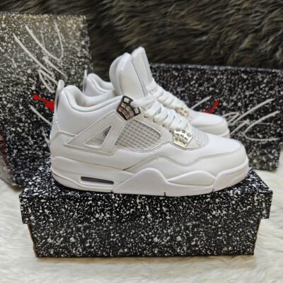 sỉ giày Nike Air Jordan 4 Retro Trắng Xám Đen replica